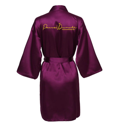 SATIN ROBE & BONNET SET